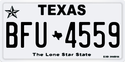 TX license plate BFU4559