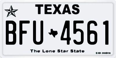 TX license plate BFU4561