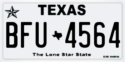 TX license plate BFU4564