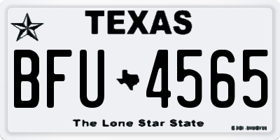 TX license plate BFU4565
