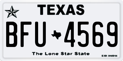 TX license plate BFU4569