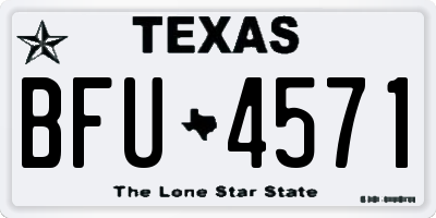 TX license plate BFU4571