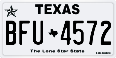 TX license plate BFU4572