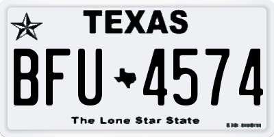TX license plate BFU4574