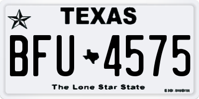 TX license plate BFU4575