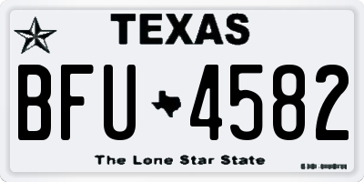 TX license plate BFU4582