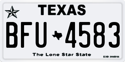 TX license plate BFU4583