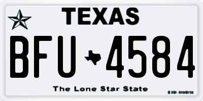 TX license plate BFU4584