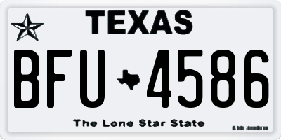TX license plate BFU4586
