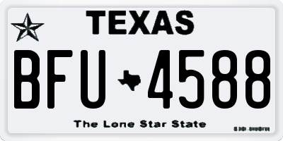 TX license plate BFU4588