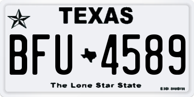 TX license plate BFU4589