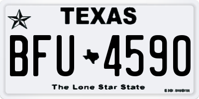 TX license plate BFU4590