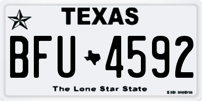TX license plate BFU4592