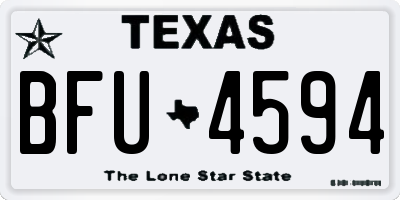 TX license plate BFU4594