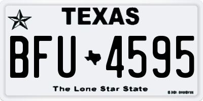TX license plate BFU4595