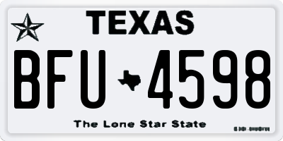 TX license plate BFU4598