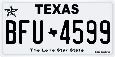 TX license plate BFU4599