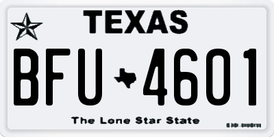 TX license plate BFU4601
