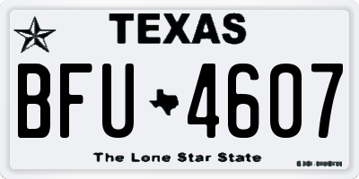 TX license plate BFU4607