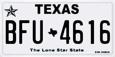 TX license plate BFU4616