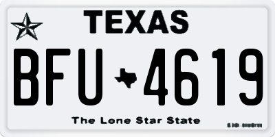 TX license plate BFU4619