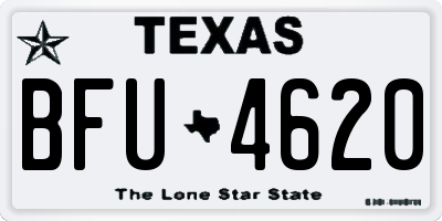TX license plate BFU4620