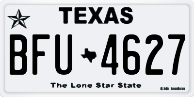 TX license plate BFU4627