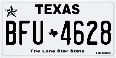TX license plate BFU4628