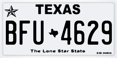 TX license plate BFU4629