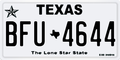 TX license plate BFU4644