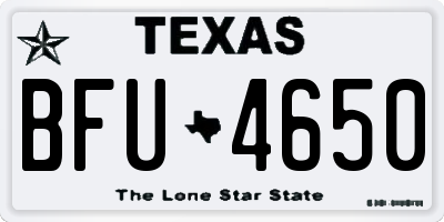 TX license plate BFU4650