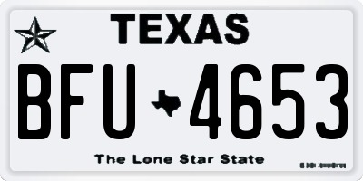 TX license plate BFU4653