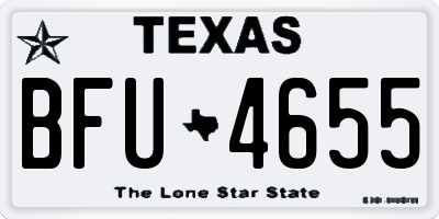 TX license plate BFU4655