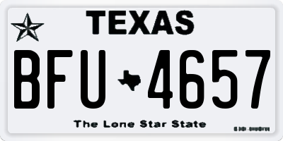 TX license plate BFU4657