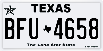 TX license plate BFU4658