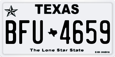 TX license plate BFU4659
