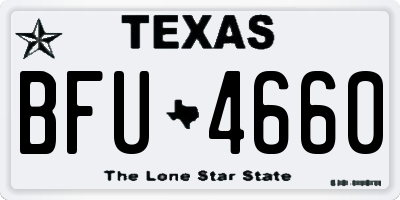 TX license plate BFU4660