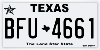 TX license plate BFU4661
