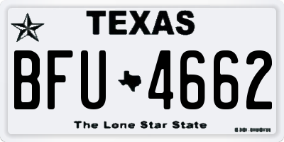 TX license plate BFU4662