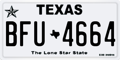 TX license plate BFU4664