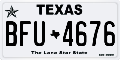 TX license plate BFU4676