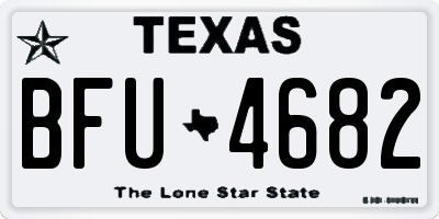 TX license plate BFU4682