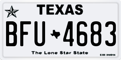 TX license plate BFU4683