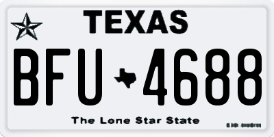 TX license plate BFU4688