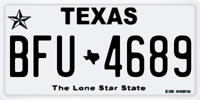 TX license plate BFU4689