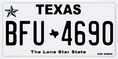 TX license plate BFU4690