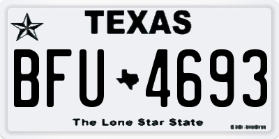 TX license plate BFU4693