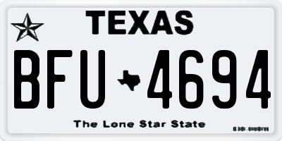 TX license plate BFU4694