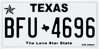 TX license plate BFU4696