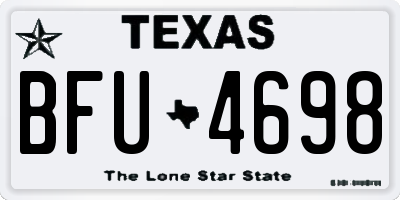 TX license plate BFU4698